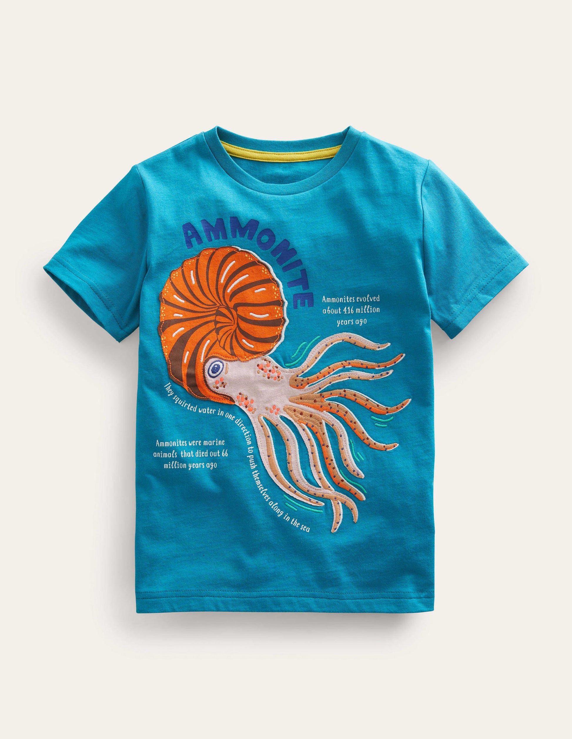 Animal Facts T-shirt-Persian Green Ammonite-1