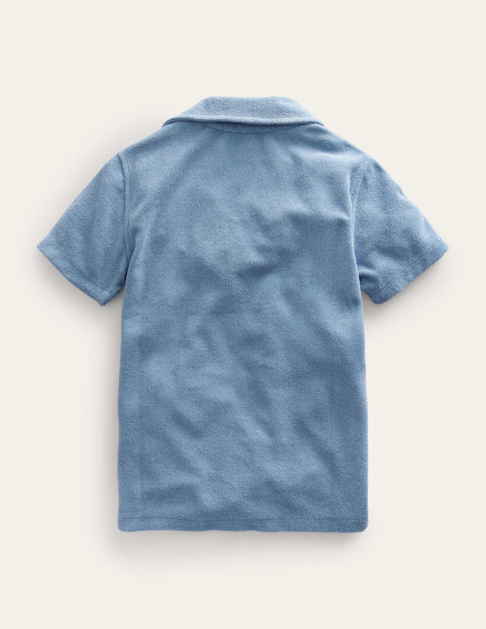 Towelling Polo-Pebble Blue-2
