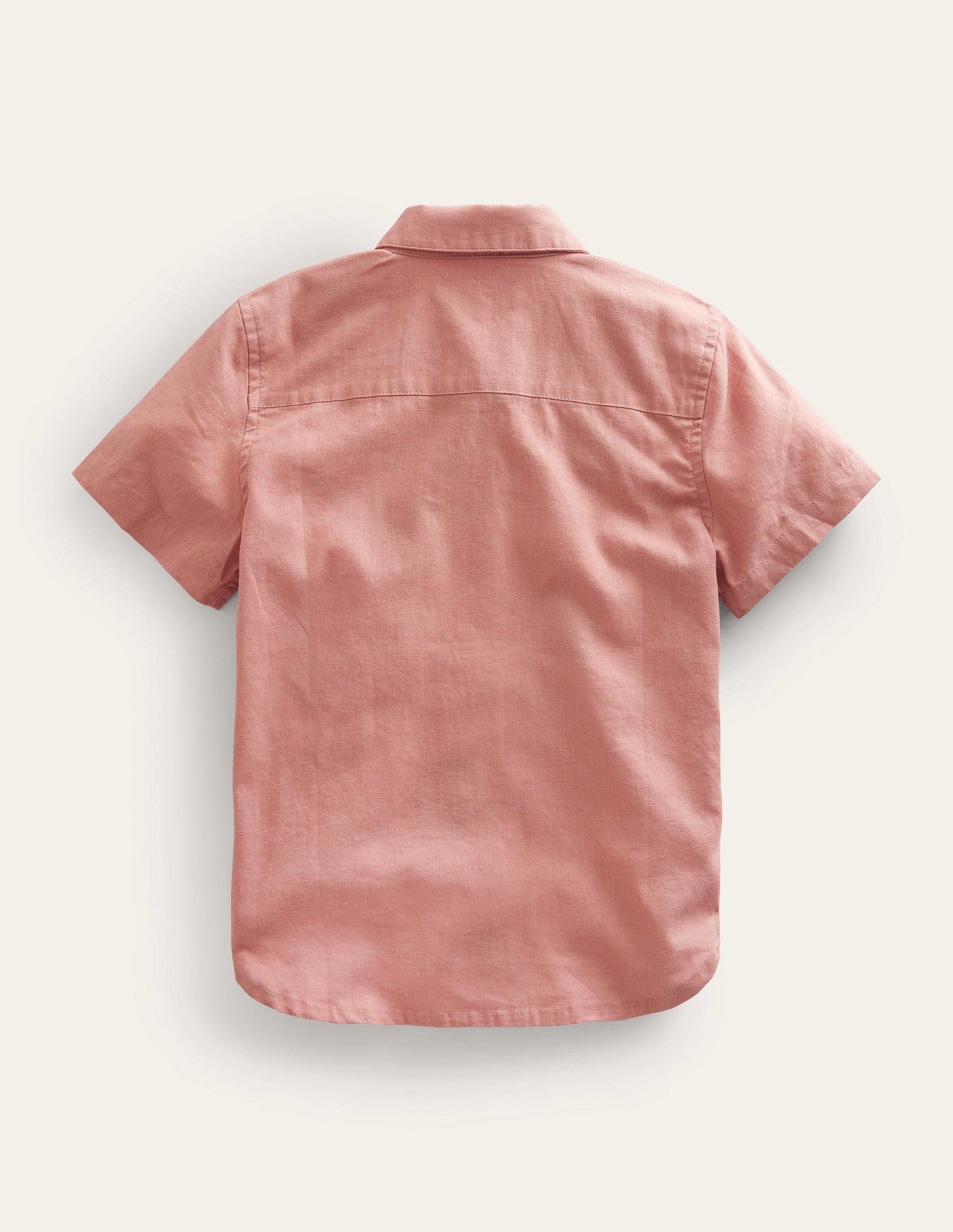 Cotton Linen Shirt-Rose Pink-2