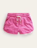 Retro Jersey Shorts-Bright Petal Pink