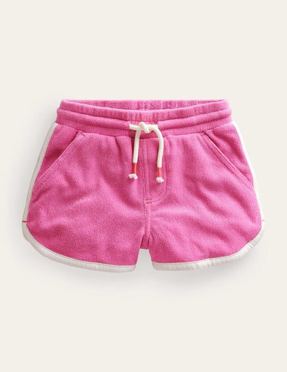 Retro Jersey Shorts-Bright Petal Pink