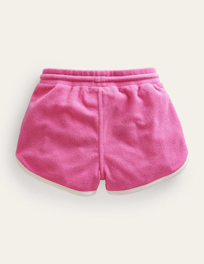 Retro Jersey Shorts-Bright Petal Pink