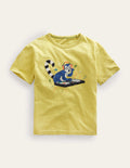 Relaxed Appliqué T-Shirt-Buttercup Yellow