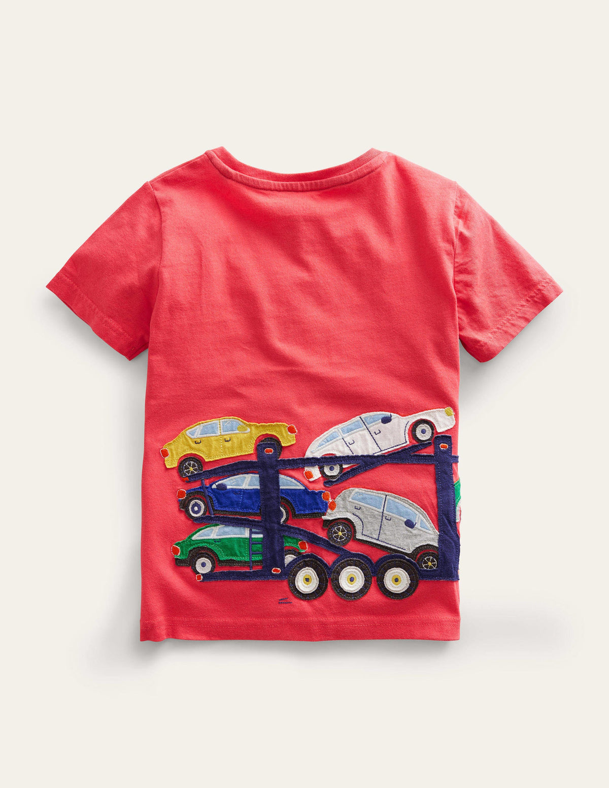 Appliqué Front & Back T-shirt-Jam Red Transporter - Image 2
