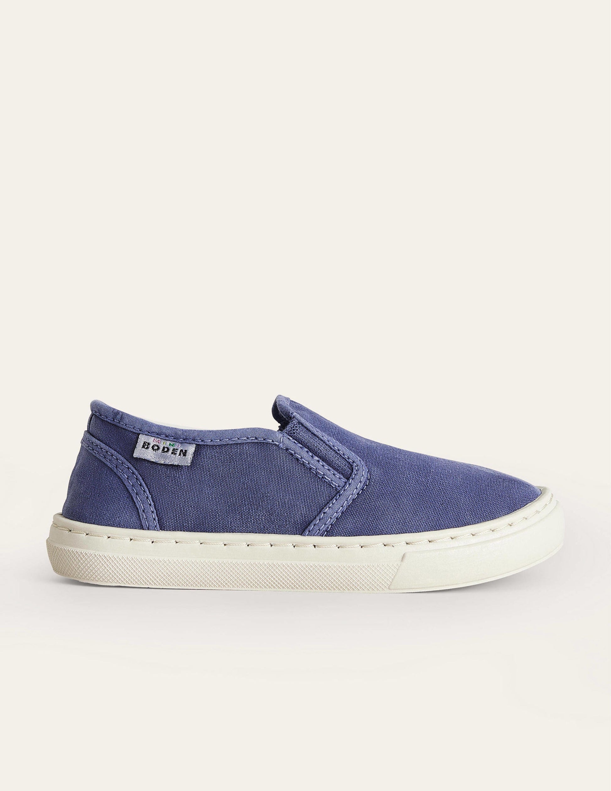 Boys Canvas Slip-ons-College Navy-1