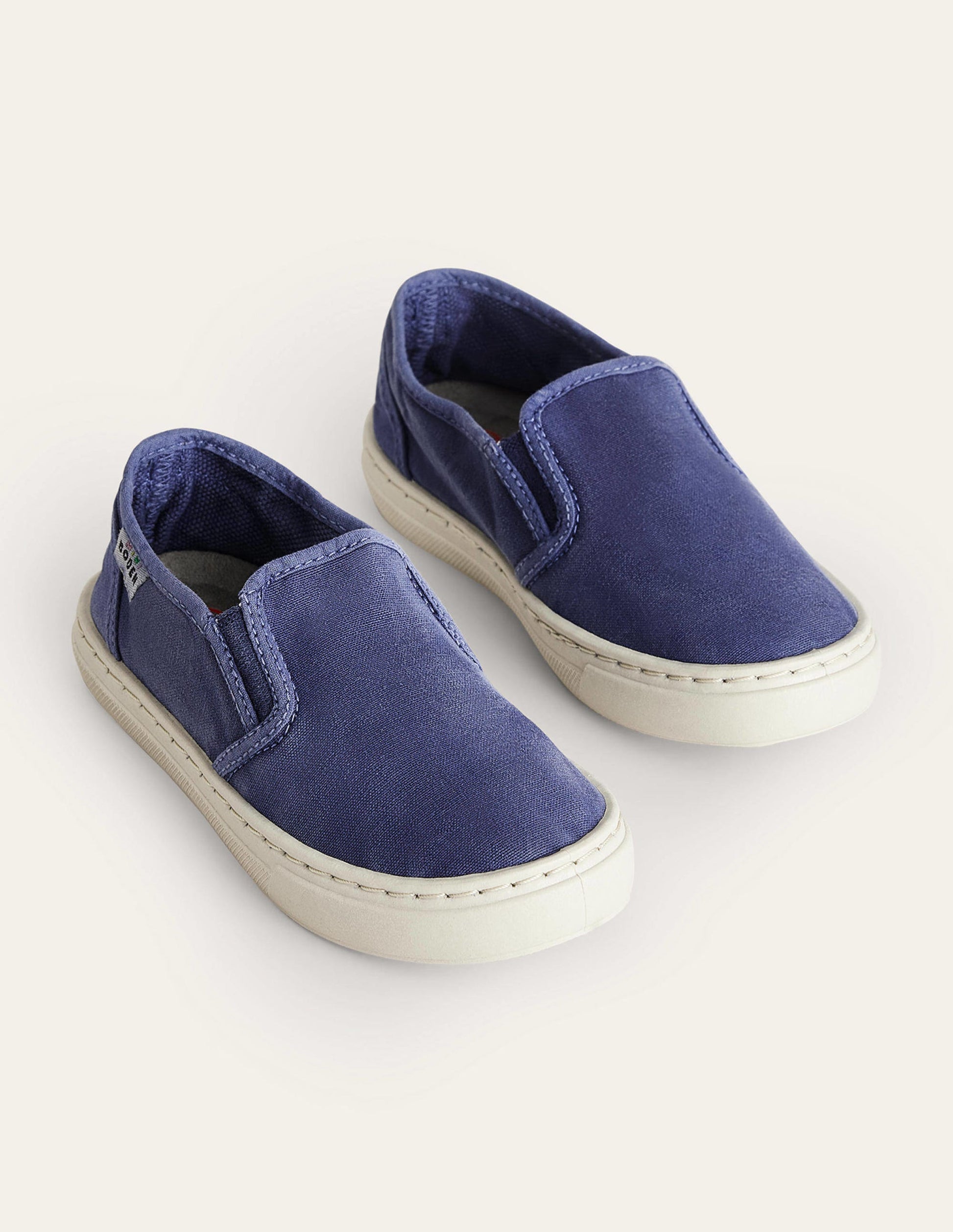 Boys Canvas Slip-ons-College Navy-2