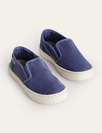 Boys Canvas Slip-ons-College Navy-2