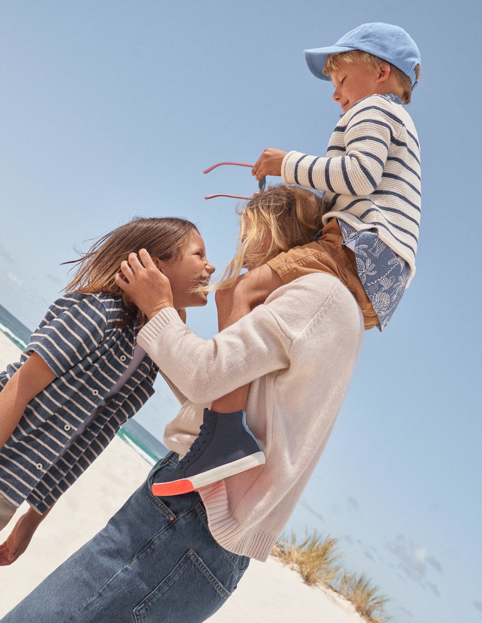 Cotton Linen Shirt-Blue Island Palm-4