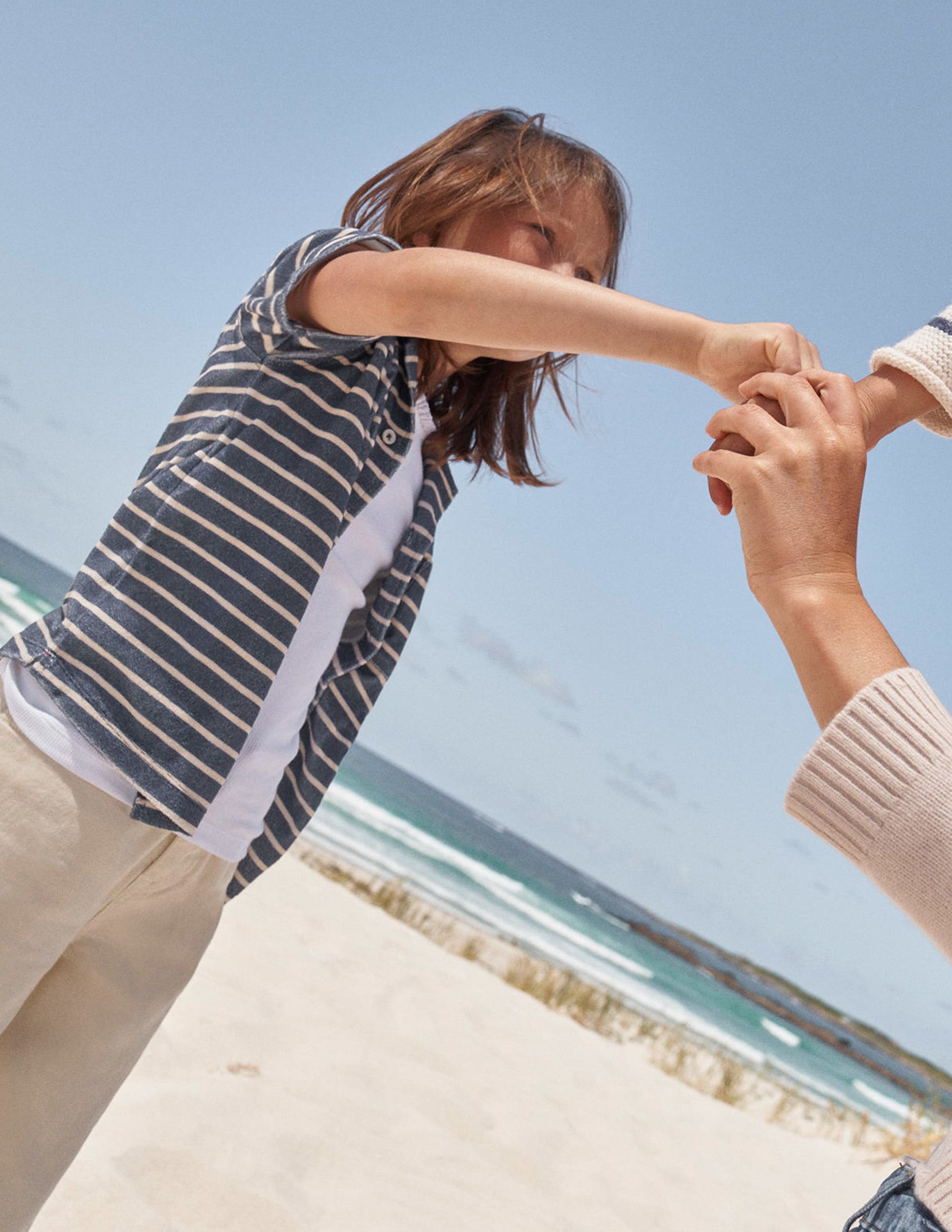 Cotton Linen Shirt-Blue Island Palm-5