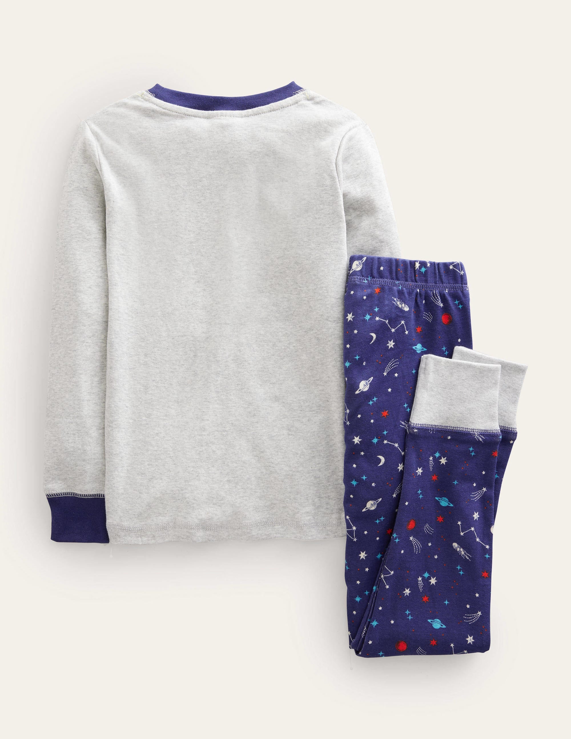 Snug Glow-in-the-dark Pyjamas-Grey Marl Space - Image 2