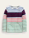 Fun Breton T-shirt-Ivory/Cabana Blue