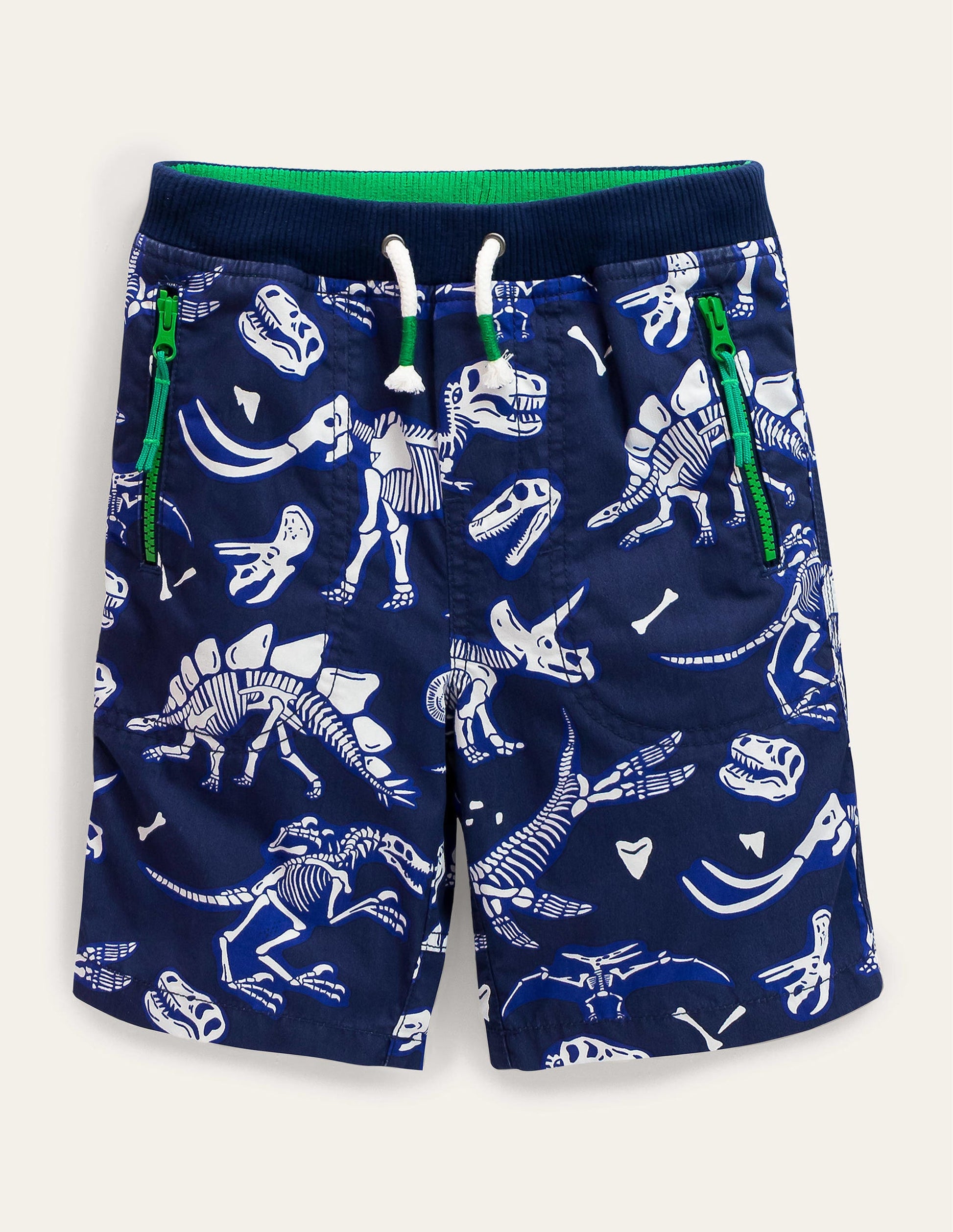 Adventure Shorts-Starboard Blue Dino Skeletons-1