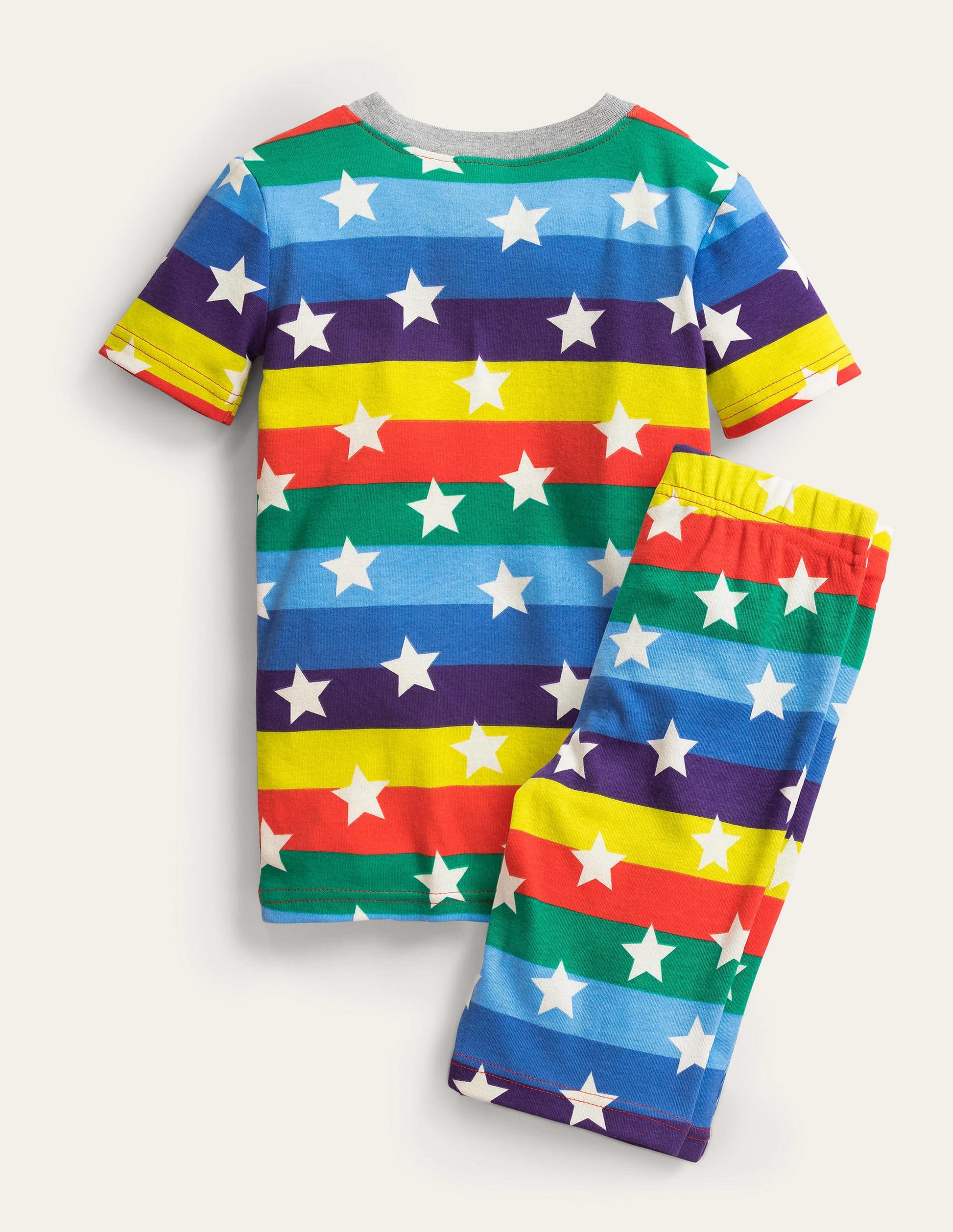 Snug Short John Glow Pyjamas-Rainbow Glow Stars-2