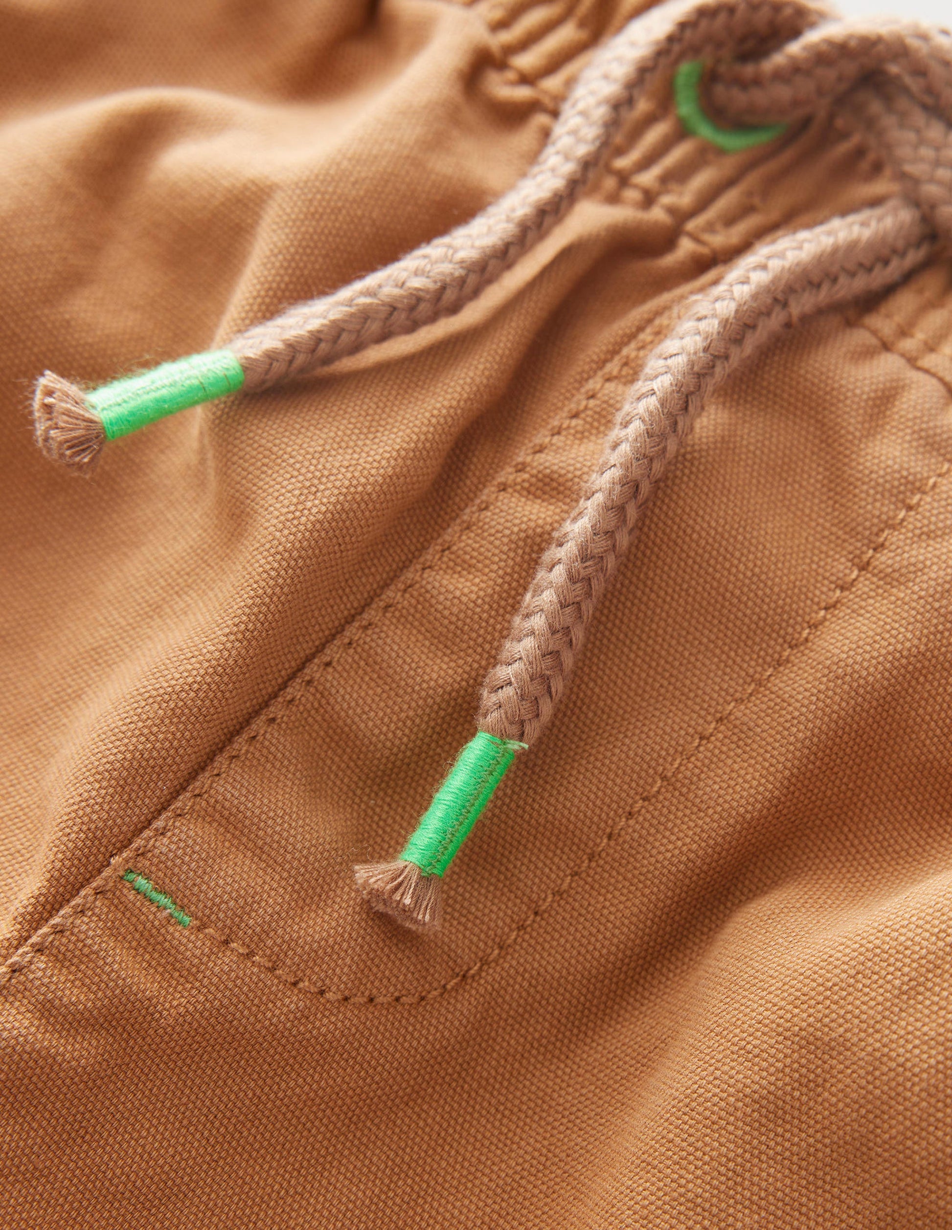 Pull-on Drawstring Shorts-Nut-3