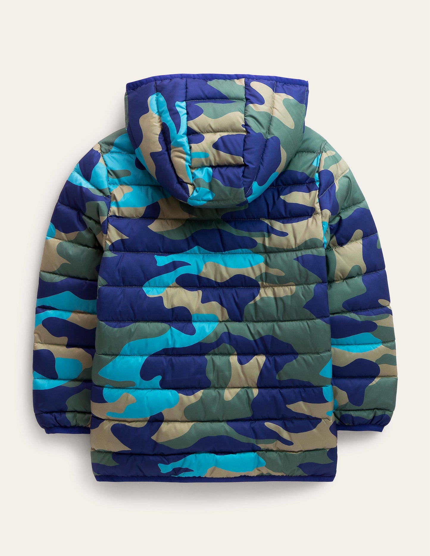 Cosy Pack-away Padded Jacket-Brilliant Blue Camo
