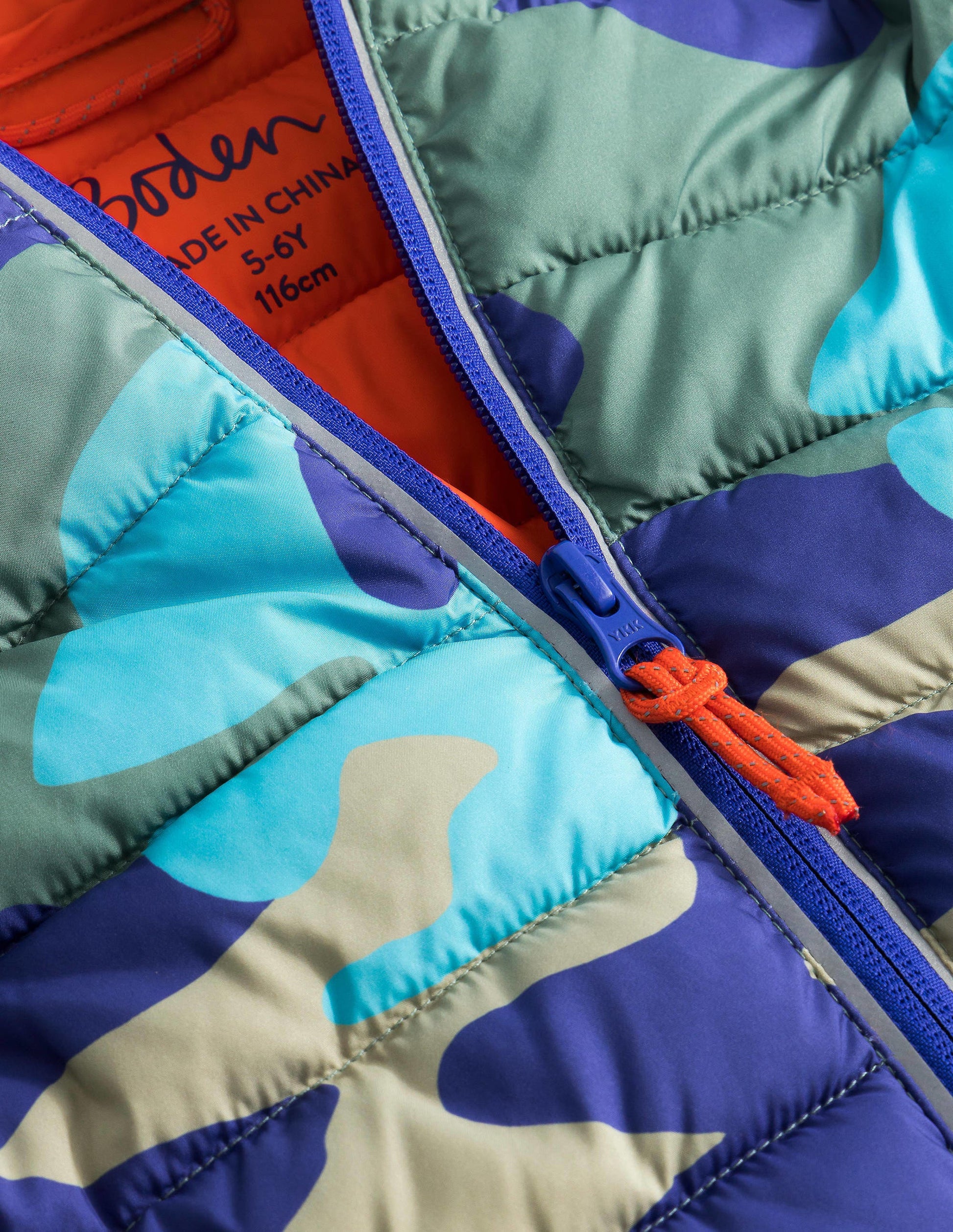 Cosy Pack-away Padded Jacket-Brilliant Blue Camo-3