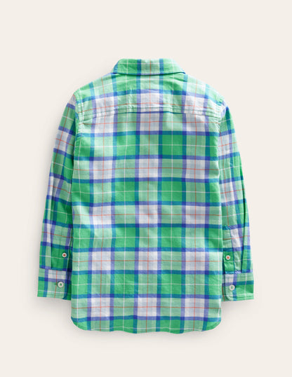 Casual Twill Shirt-Soft Green Check-2