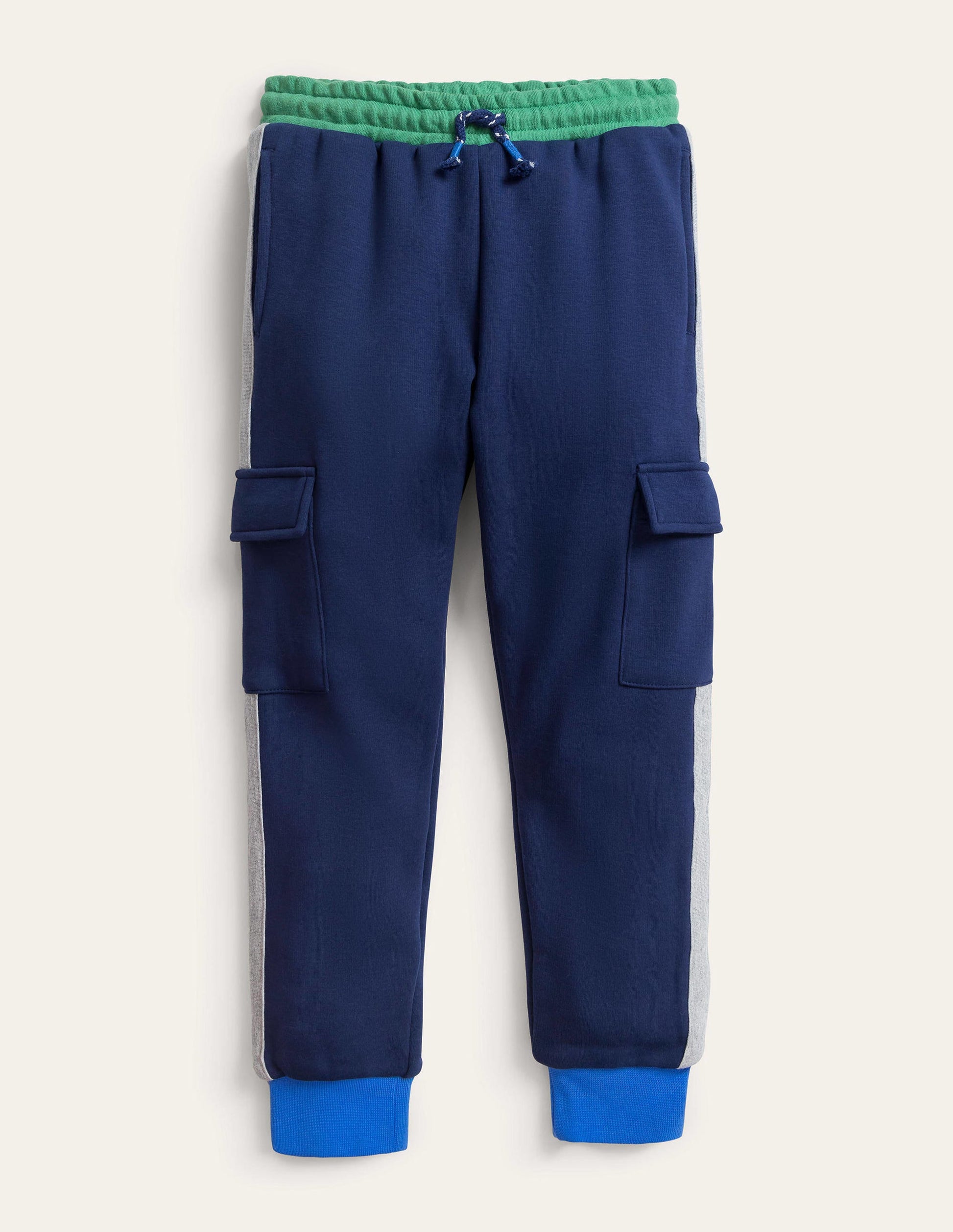 Colourblock Jogger-Deep Grass Green/College Navy-1