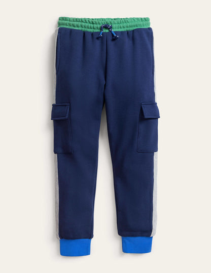 Colourblock Jogger-Deep Grass Green/College Navy-1