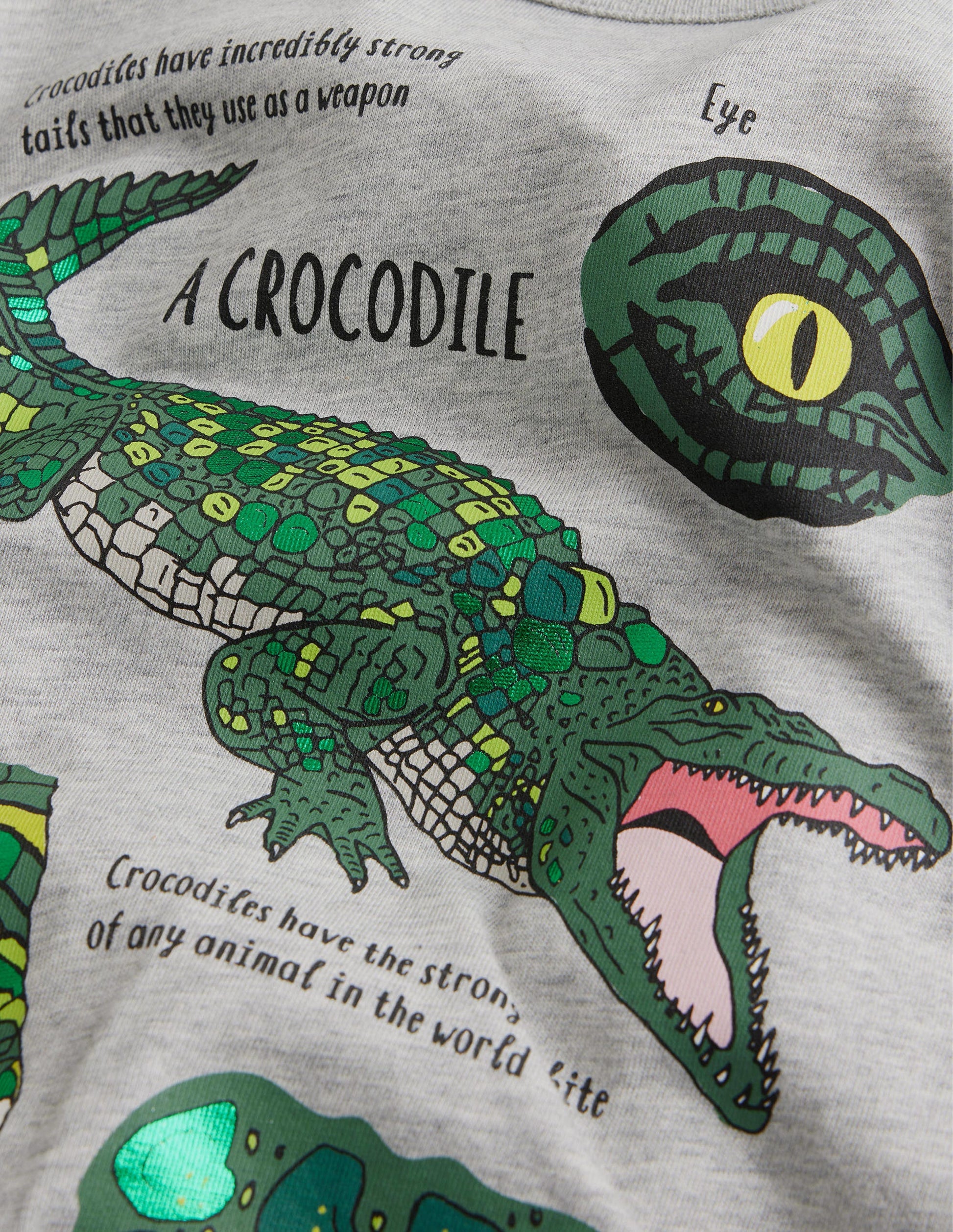 Crocodile T-shirt-Grey Marl Crocodiles-3