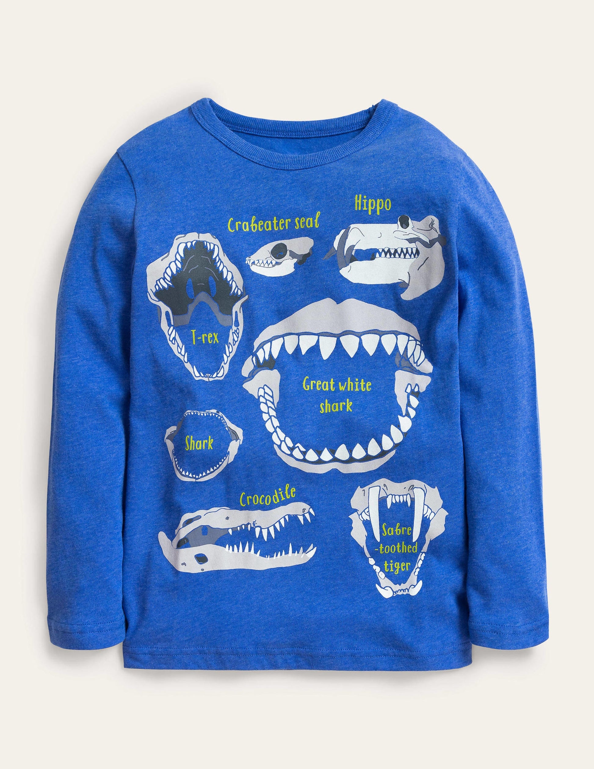 Educational Glow T-shirt-Cabana Blue Animal Skulls-1