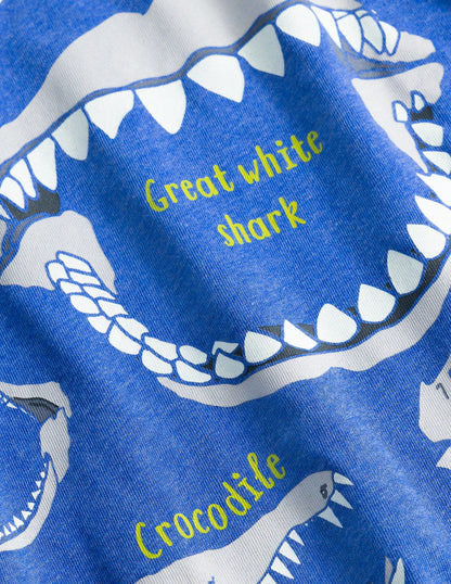 Educational Glow T-shirt-Cabana Blue Animal Skulls-3