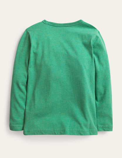 Educational Glow T-shirt-Deep Grass Green Fossils-2