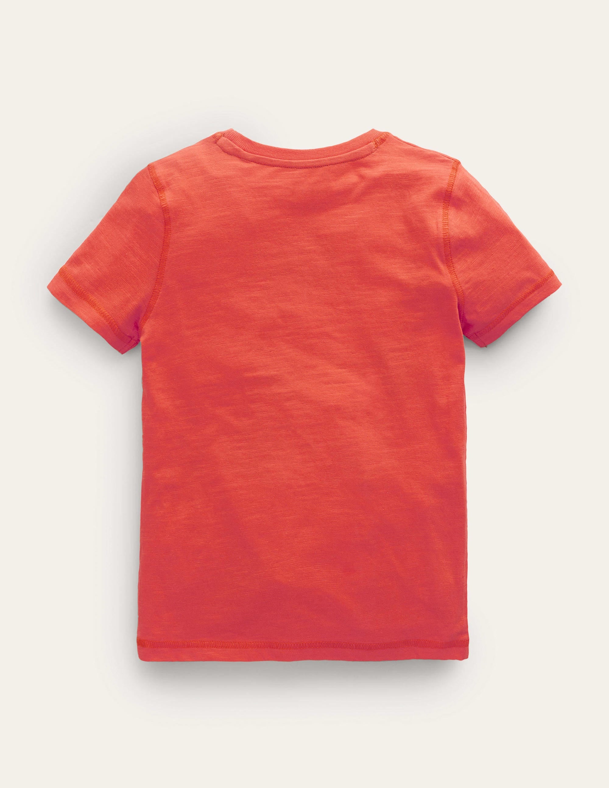 Washed Superstitch T-shirt-Mandarin Orange Dinosaur - Image 2