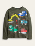 Foil Printed Vehicle T-shirt-Classic Khaki Diggers