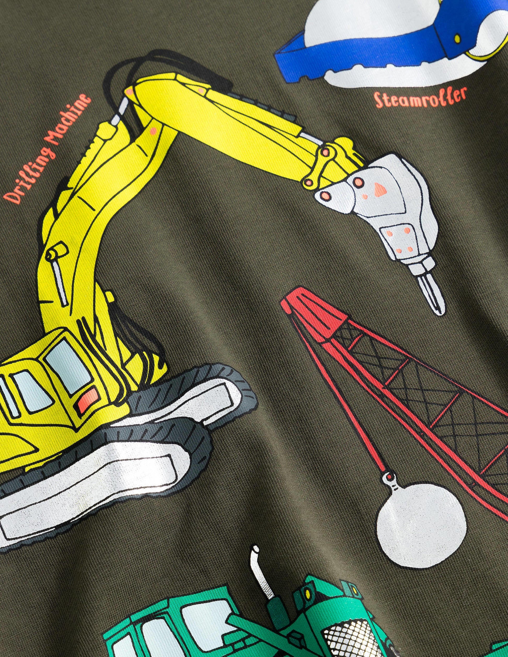 Foil Printed Vehicle T-shirt-Classic Khaki Diggers-3