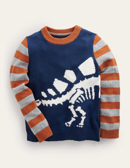 Fun Logo Jumper-College Navy Dino-2