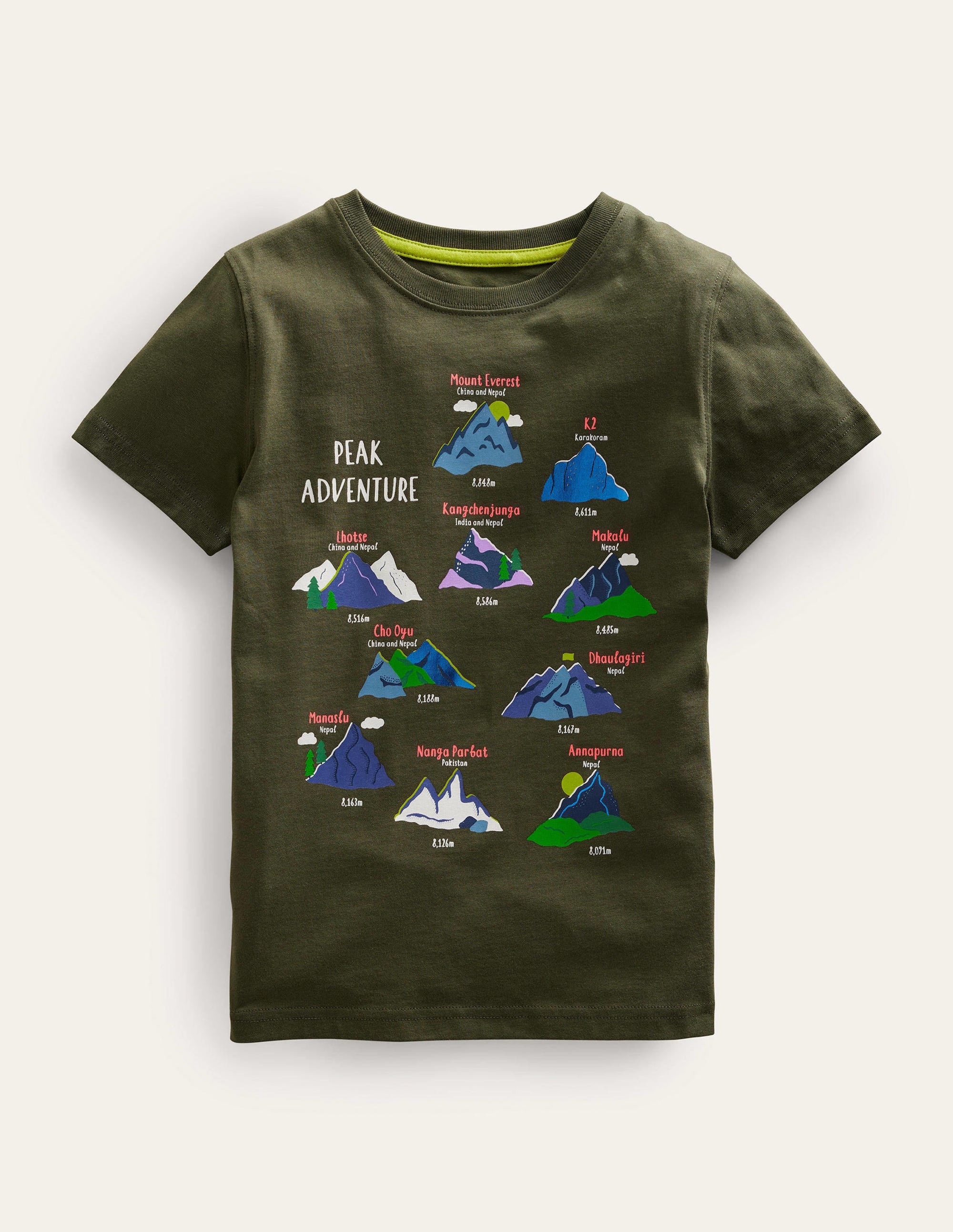 Graphic Education T-shirt-Classic Khaki Volcanos - Image 1