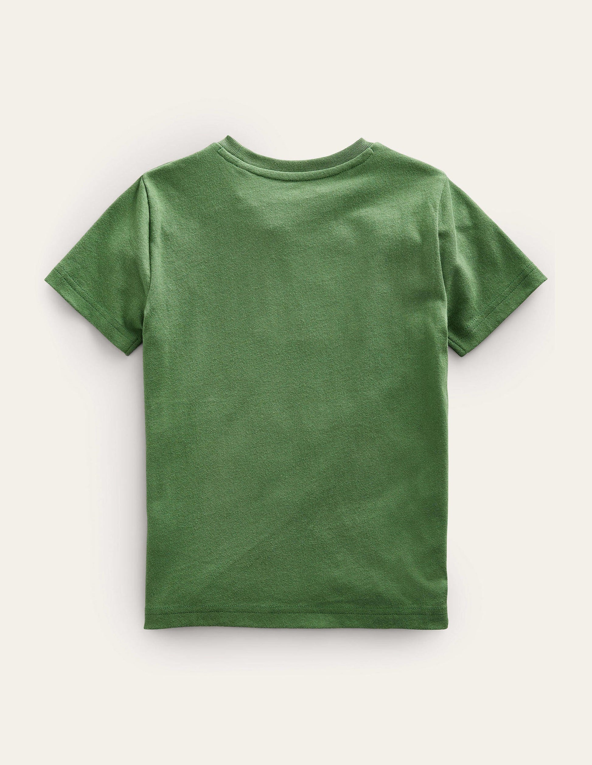 Chain Stitch Slogan T-shirt-Safari Green Be Kind-2