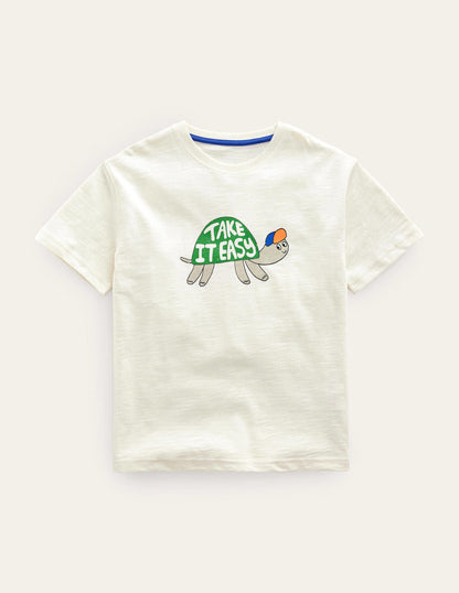 Printed Humour T-shirt-Vanilla Pod Turtle-1