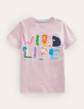 Graphic T-shirt-French Pink Wildlife