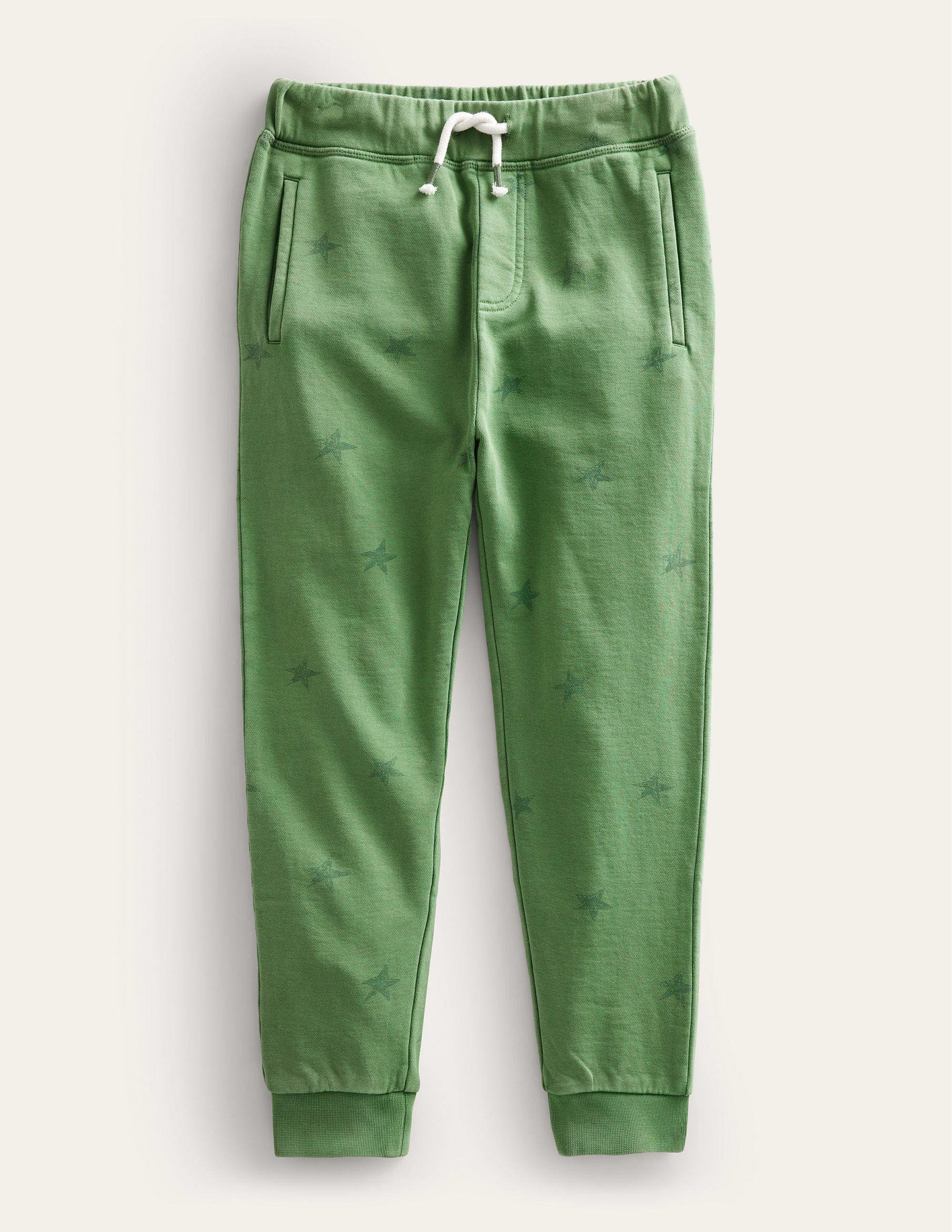 Printed Garment Dye Joggers-Safari Green Scribble Star-1