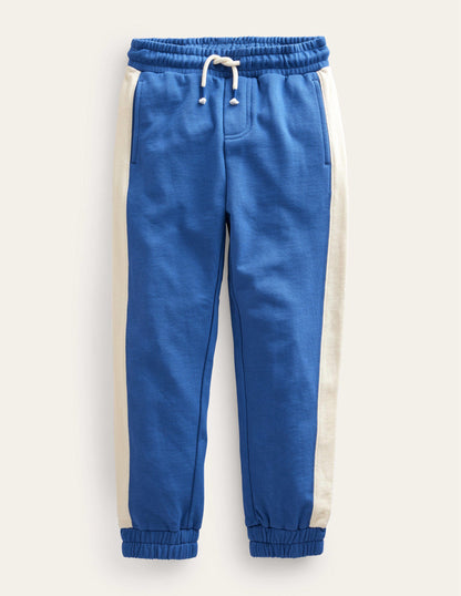 Side Panel Texture Joggers-Bluing Blue-1