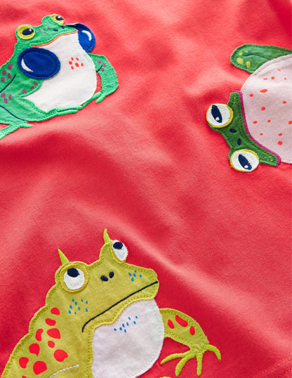 Appliqué Textured T-shirt-Jam Frogs-3