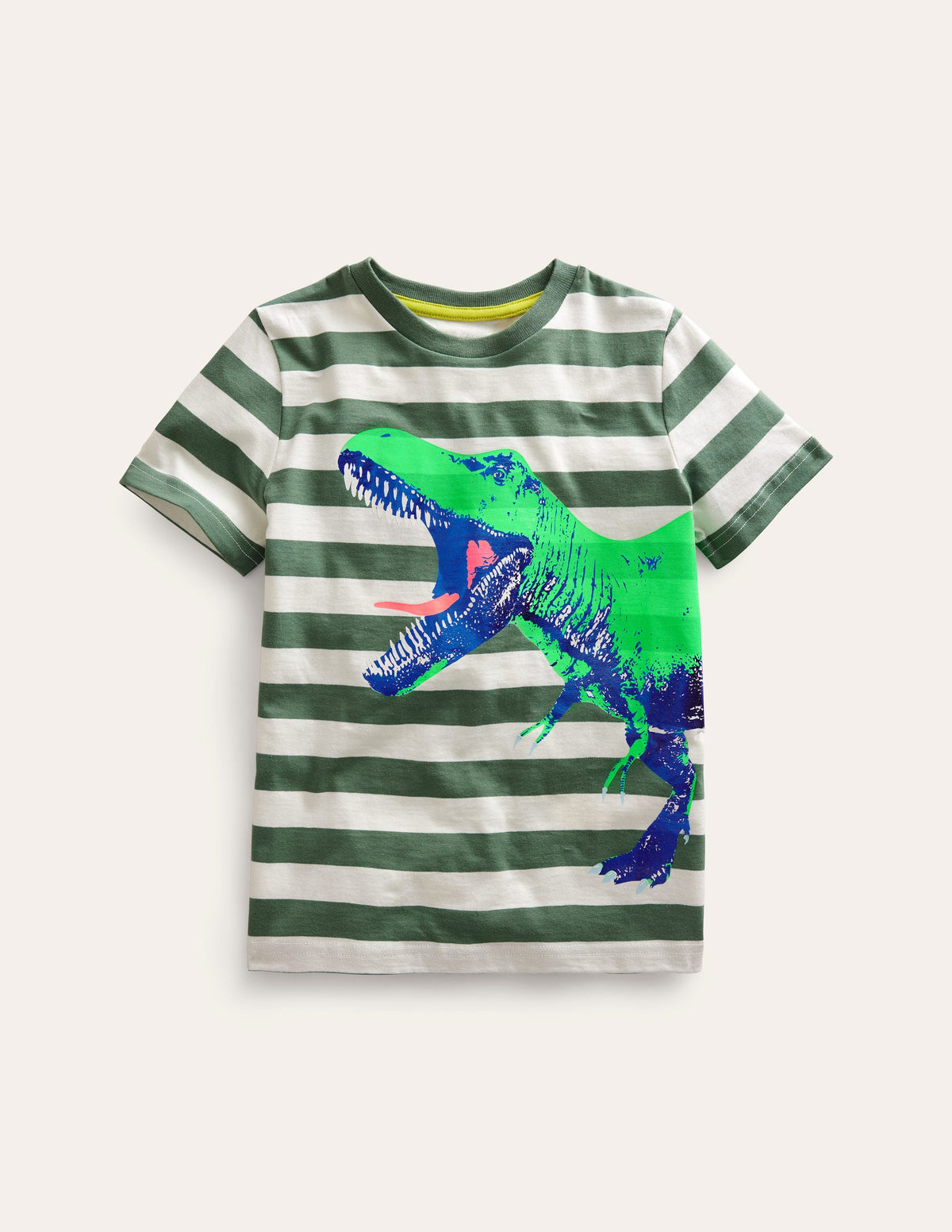 Photographic T-shirt-Grey/Ivory Dinosaur - Image 1