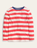 Long-sleeved Washed T-shirt-Jam /Vanilla pod