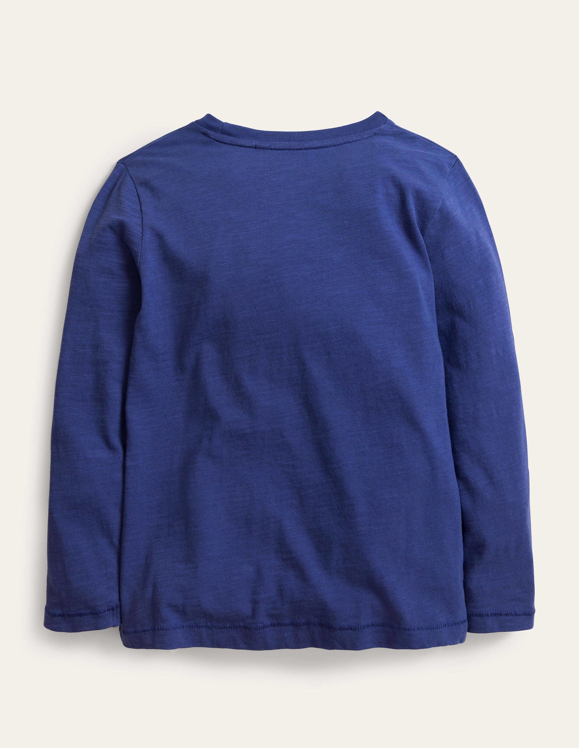 Long-sleeved Washed T-shirt-Starboard Blue-2