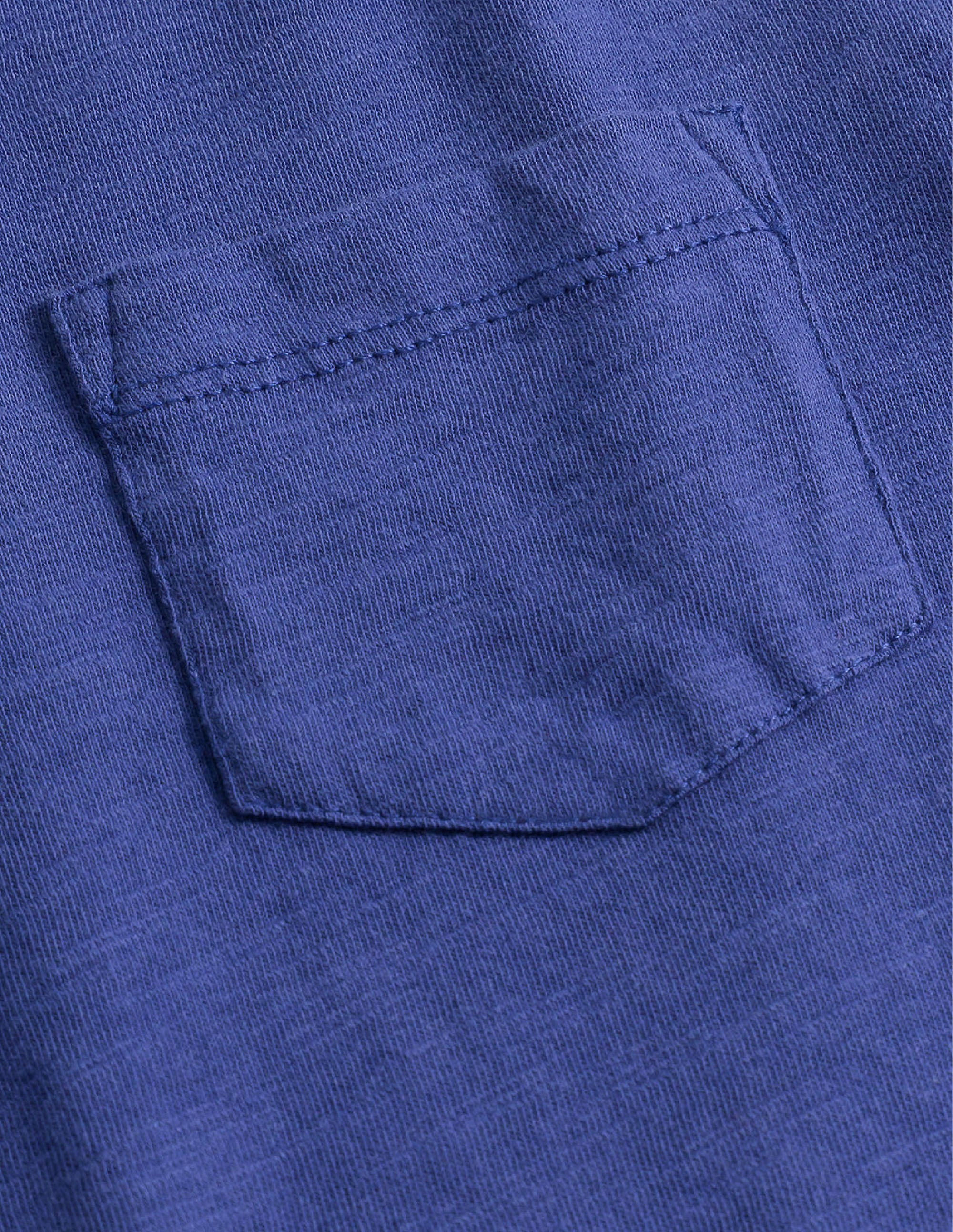 Long-sleeved Washed T-shirt-Starboard Blue - Image 3