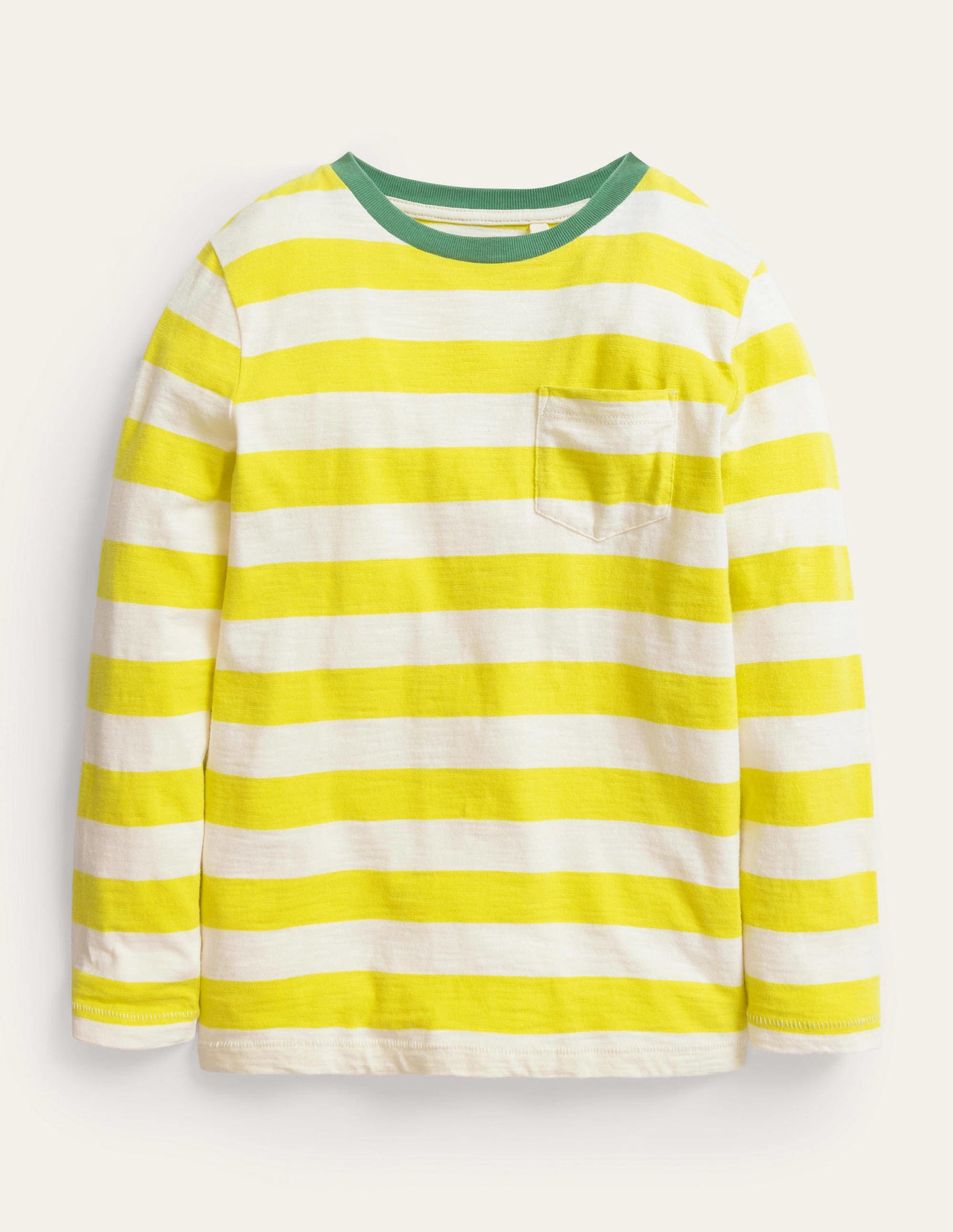 Long-sleeved Washed T-shirt-Gooseberry/Vanilla pod-1