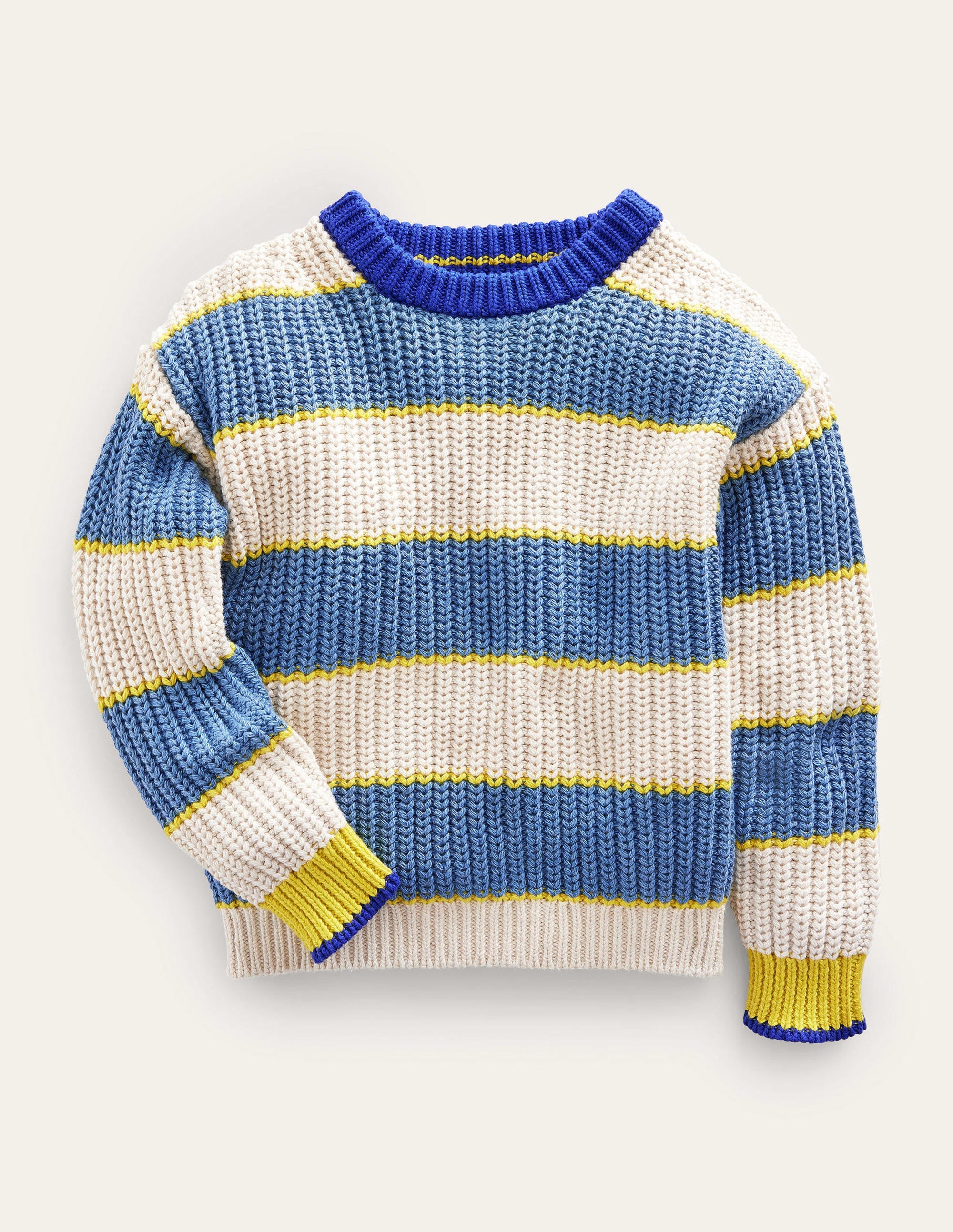 Dropped Shoulder Rib Jumper-Multi - Image 1