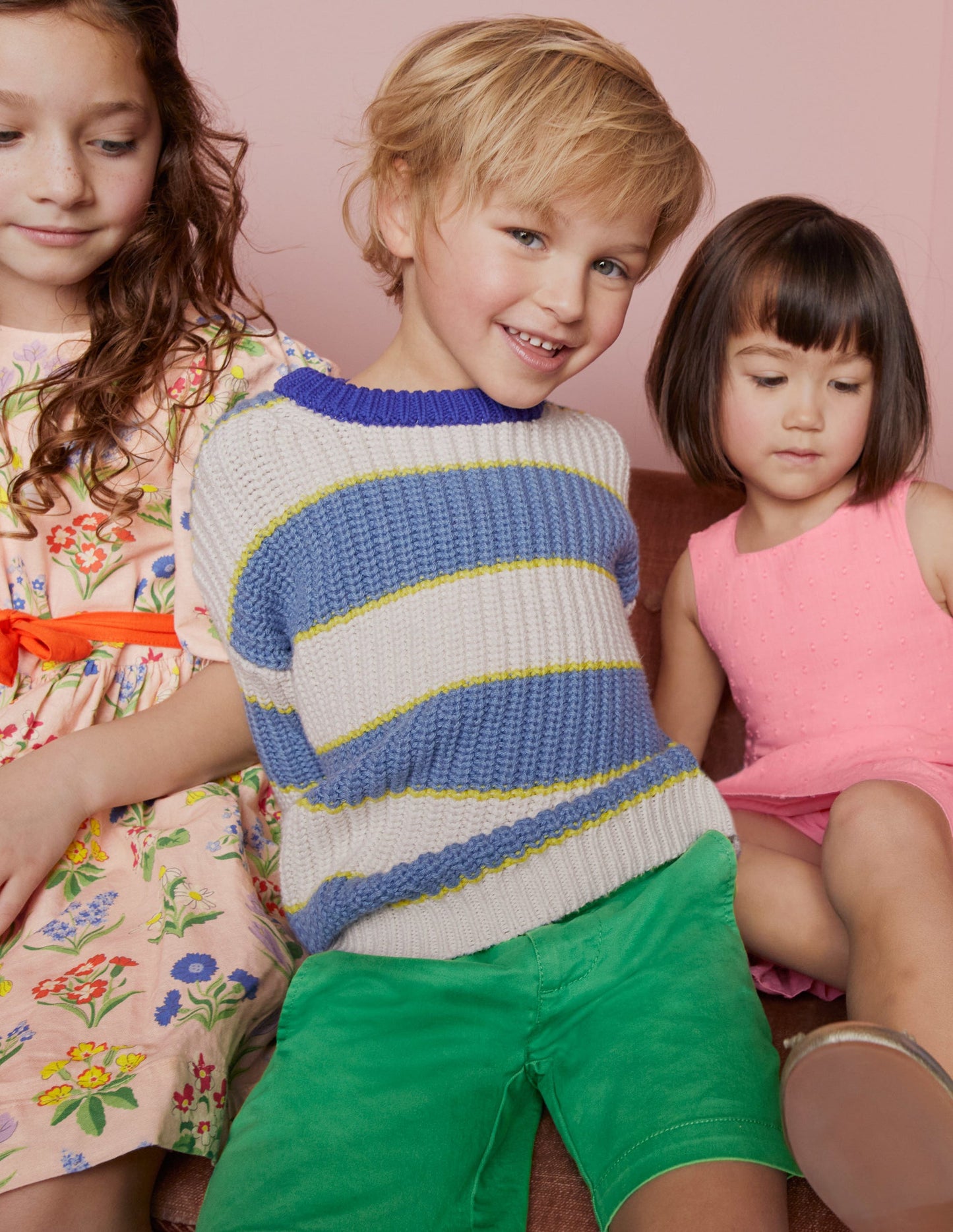 Dropped Shoulder Rib Jumper-Multi