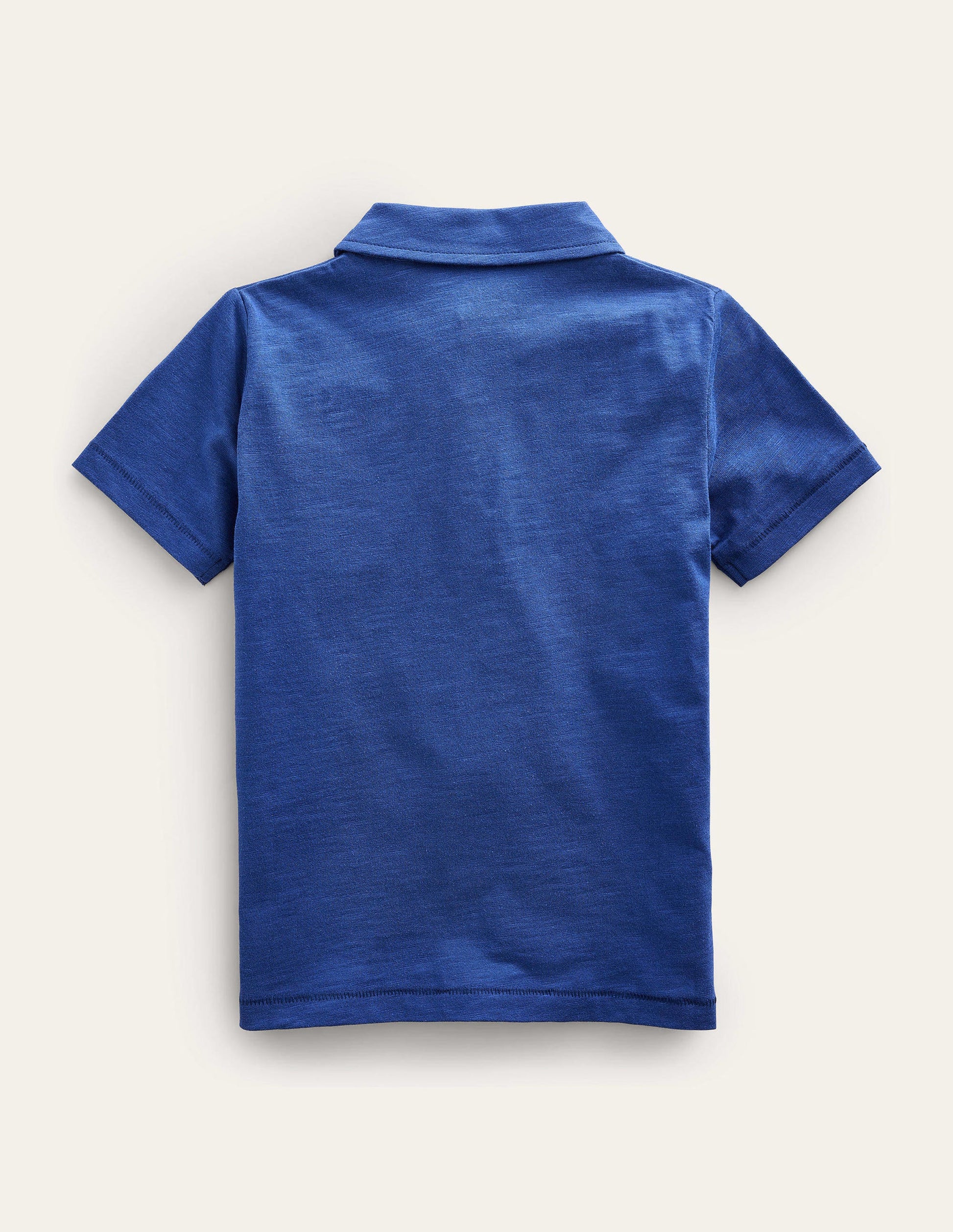 Slub Polo Shirt-Starboard Blue-2