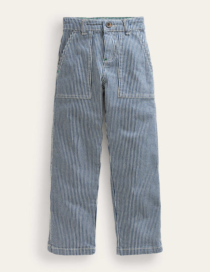 Ticking Relaxed Pocket Trouser-Ticking Stripe-2