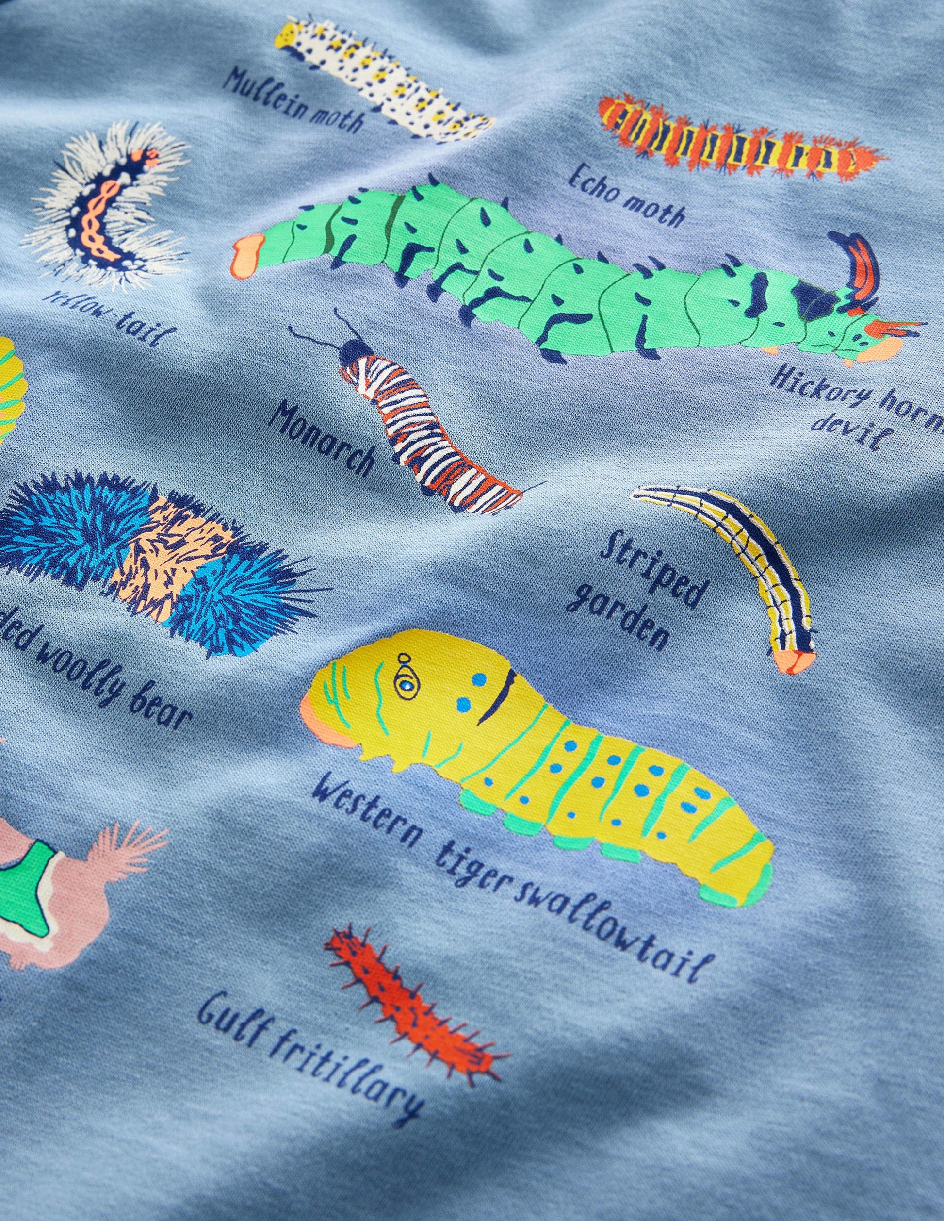 Animal Education T-shirt-Pebble Blue Insects-3