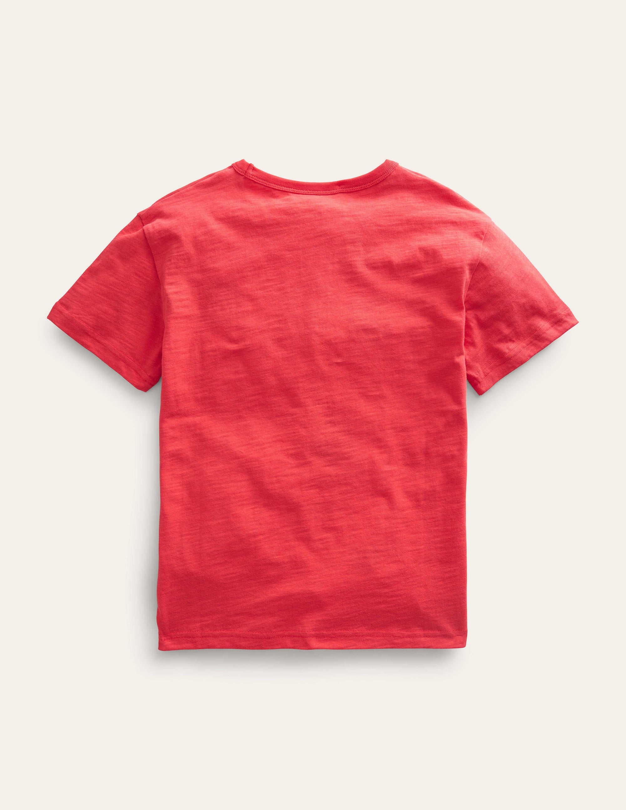 Relaxed Striped Cotton T-Shirt-Strawberry Tart Red - Image 2