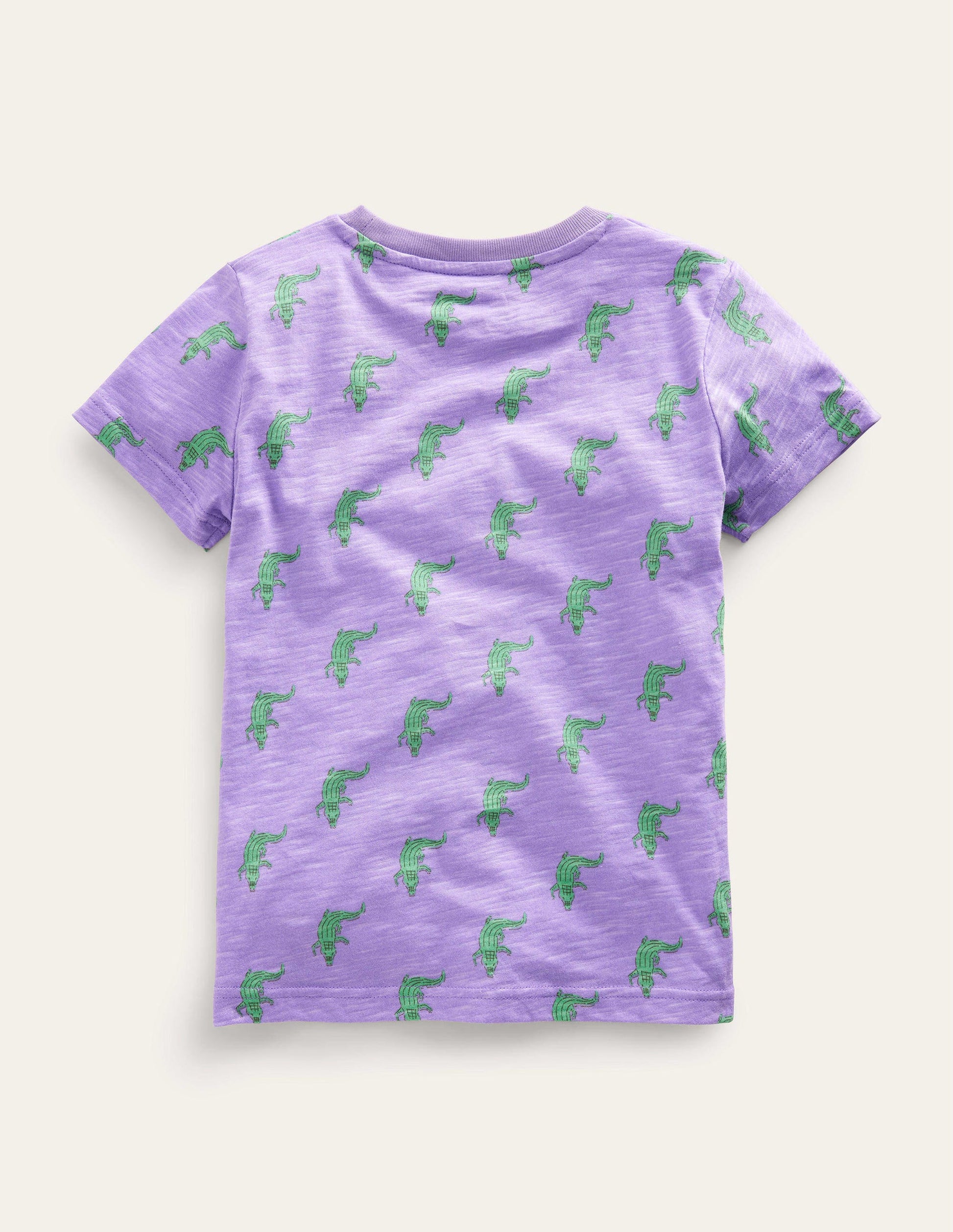 All-over Printed T-Shirt-Soft Lavender Purple Croc-3